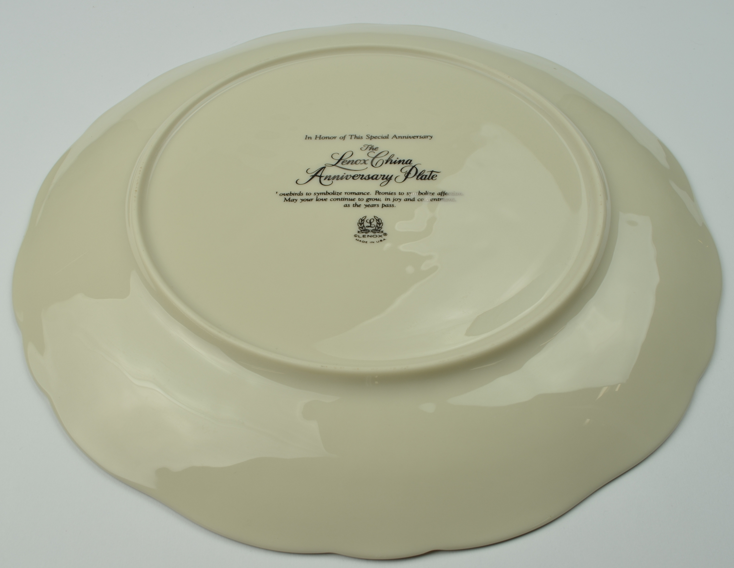 Lenox China Wedding Promises Collection, Anniversary Plate