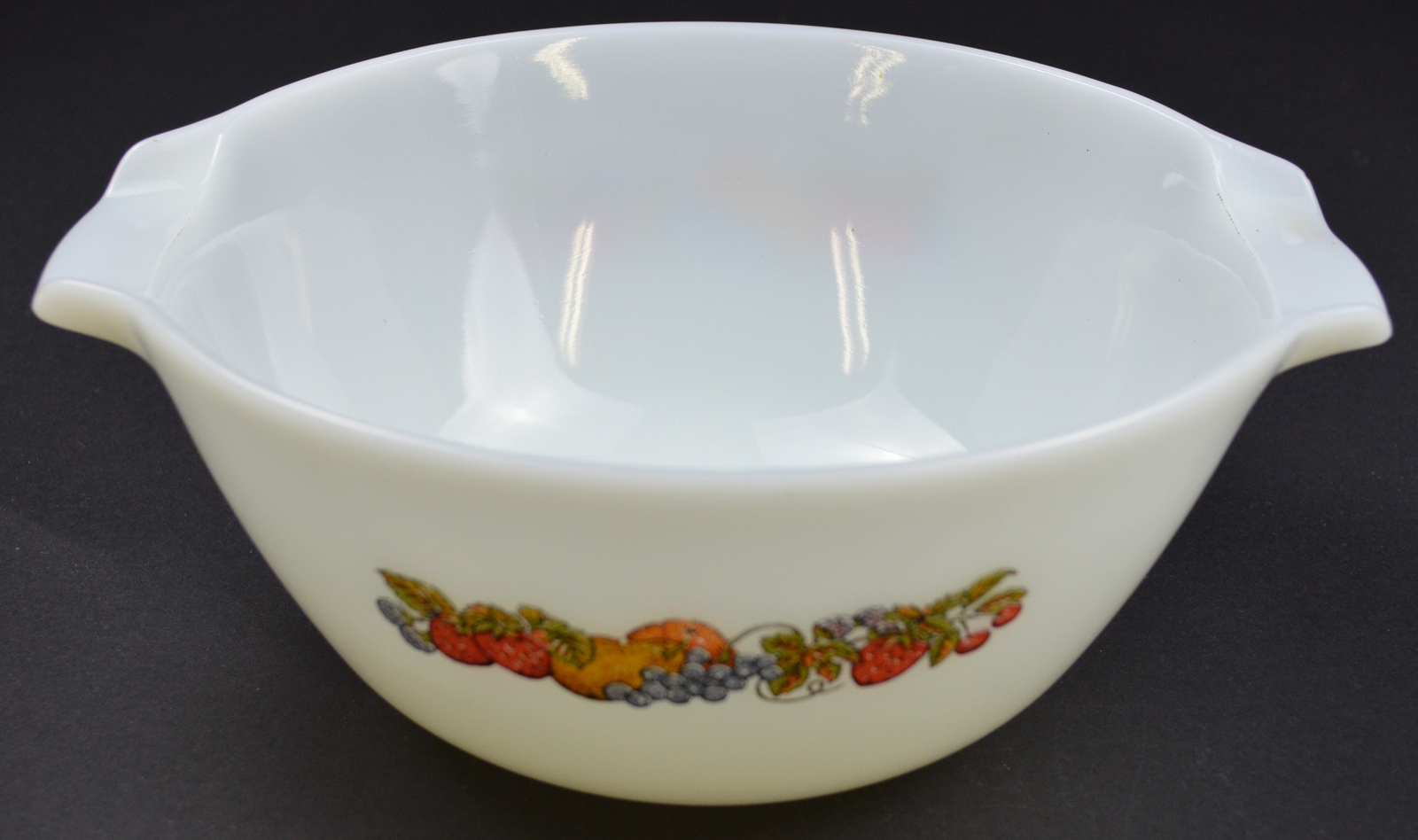 Anchor Hocking Fire King Fruit Pattern Cinderella Mixing Bowl