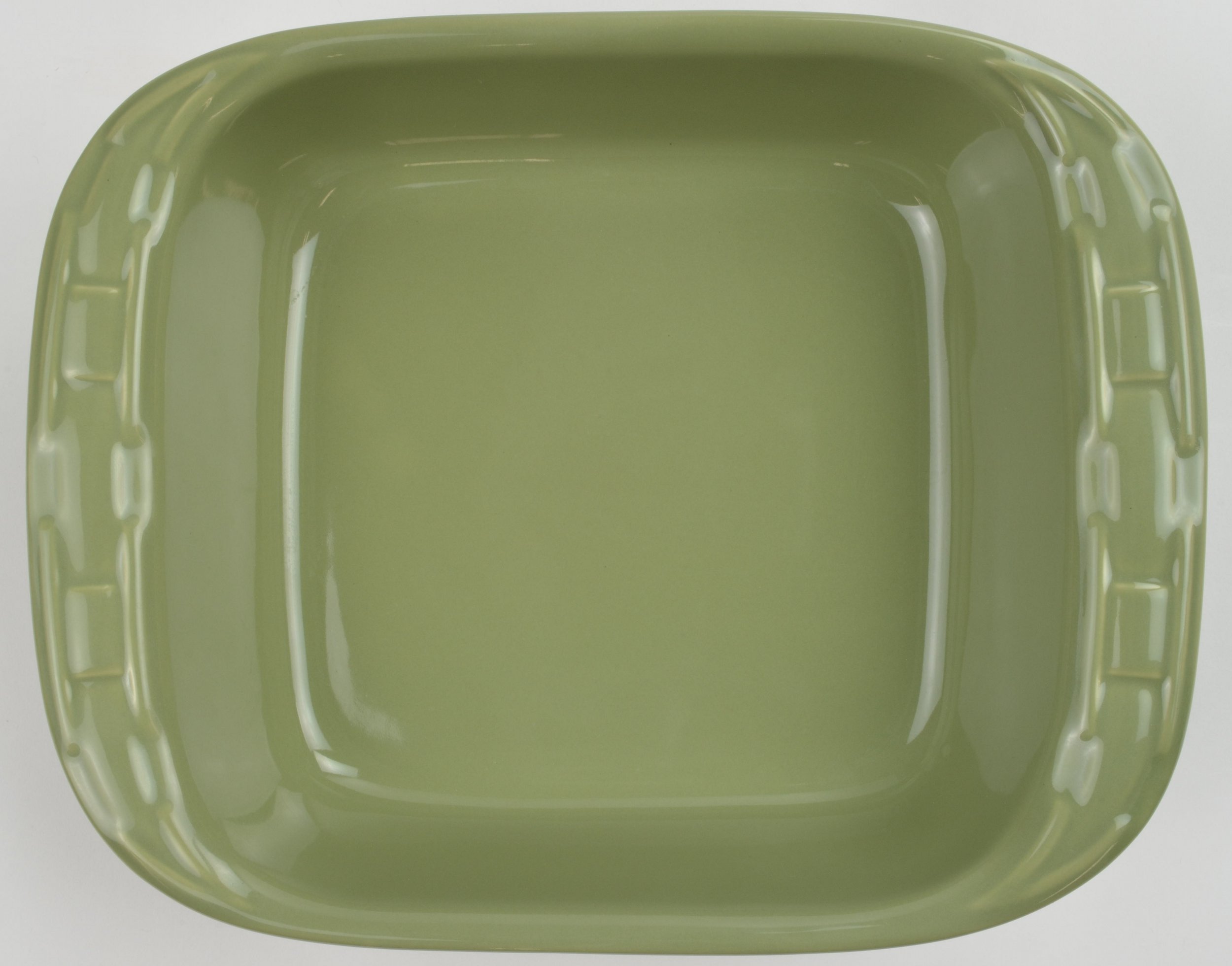Longaberger Pottery Woven Traditions Sage Baking Dish
