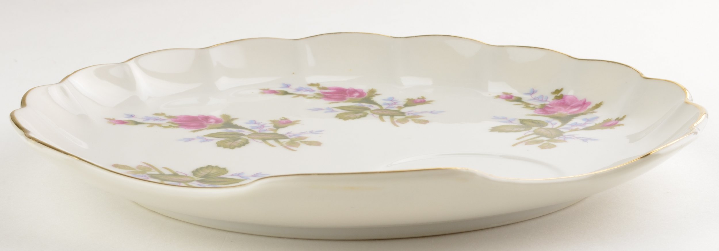 Made In Japan China - Moss Rose Pattern - Snack Plate