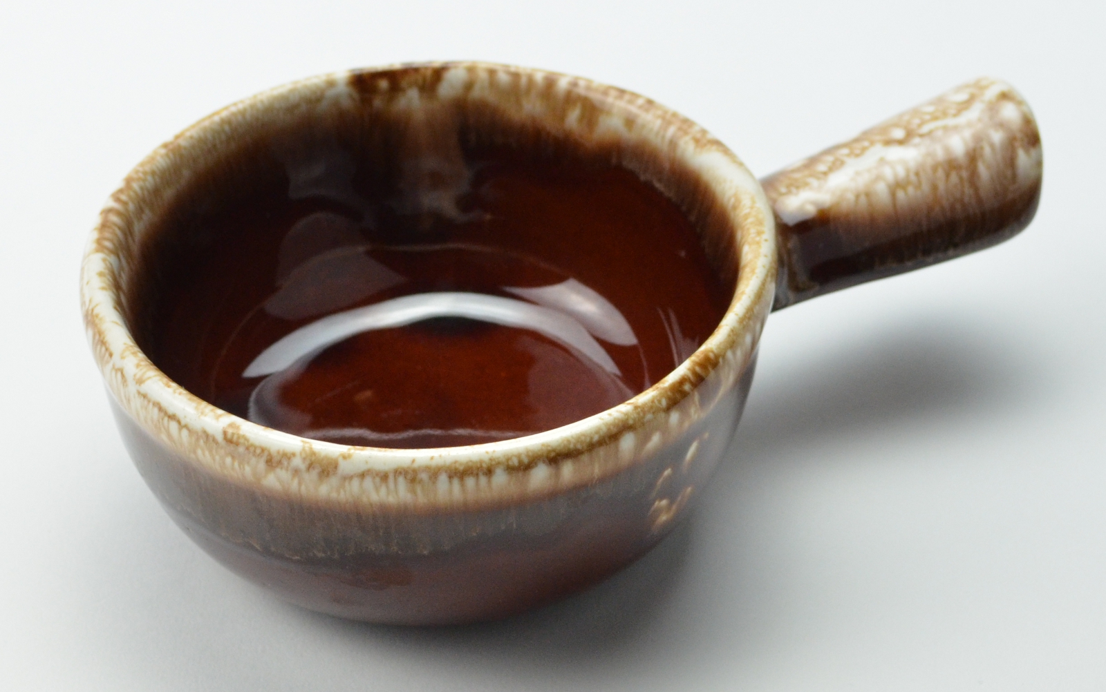 McCoy Brown Drip Handled Soup Bowl - #7050