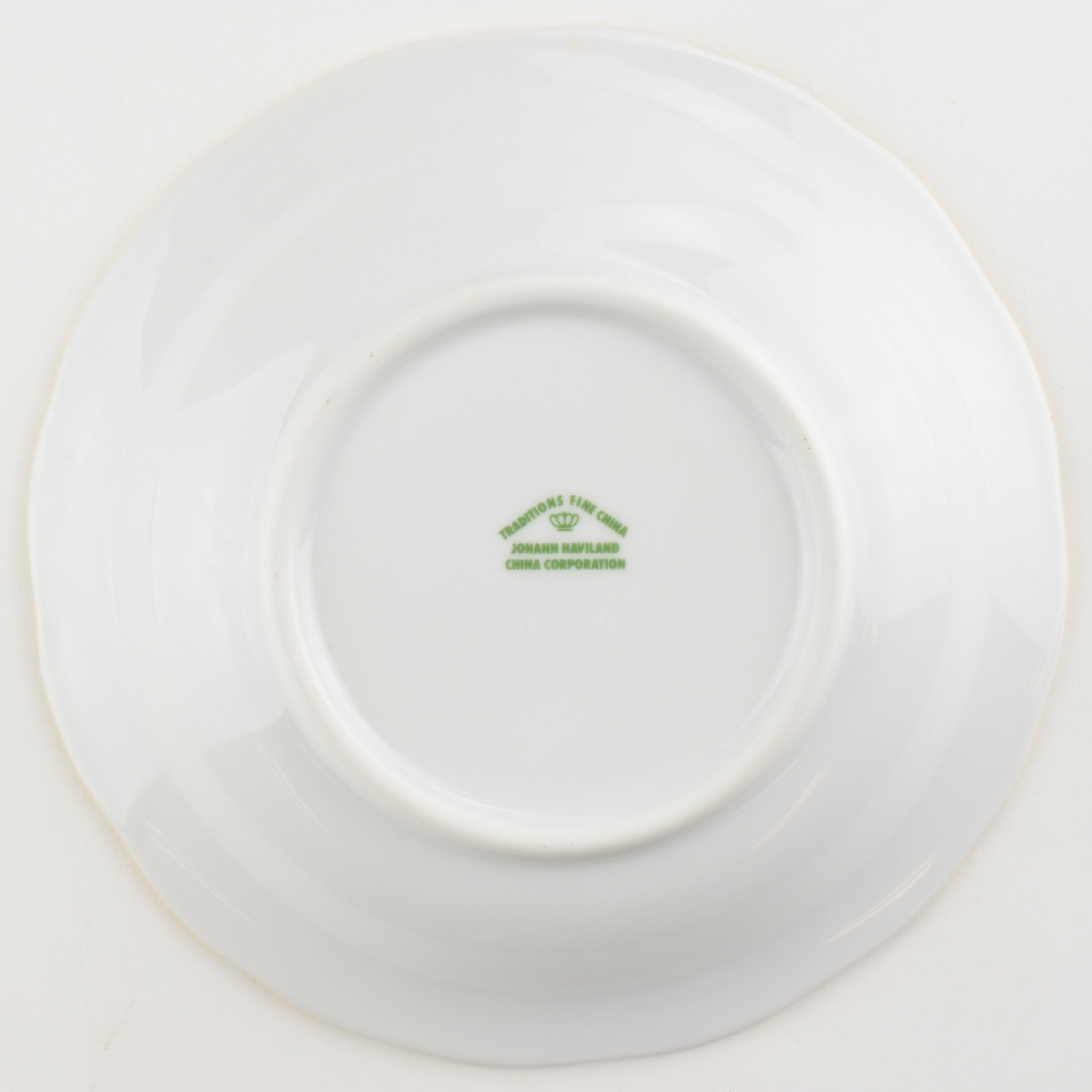 Johann Haviland - Traditions Fine China - Moss Rose Pattern - Flat Cup Saucer