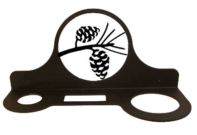Wrought Iron Mountable Hair Dryer Rack - Pinecone Pattern