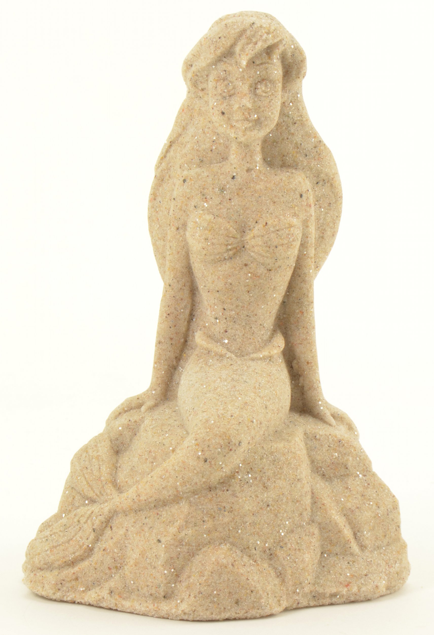 Mr. Sandman Sand Sculpture Figurine MER10 - Sitting Mermaid - 5.5 Tall