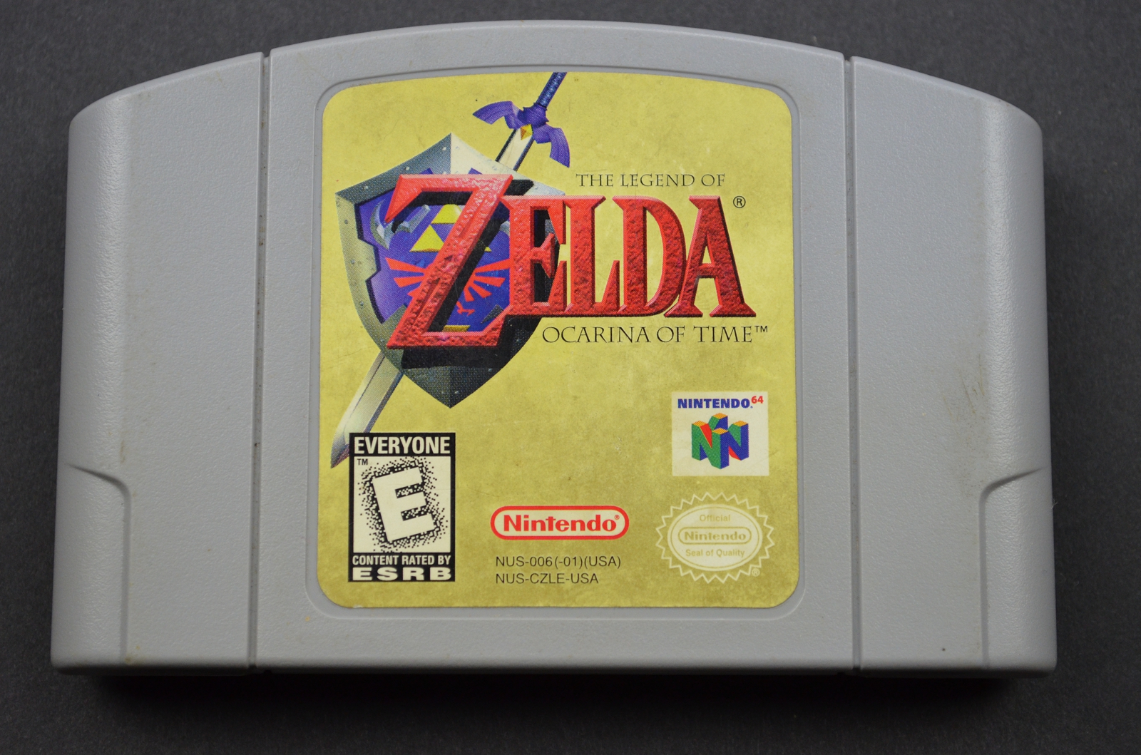 Legend of Zelda: Ocarina of Time 1.0 GRAY CARTRIDGE (Nintendo 64, 1998)