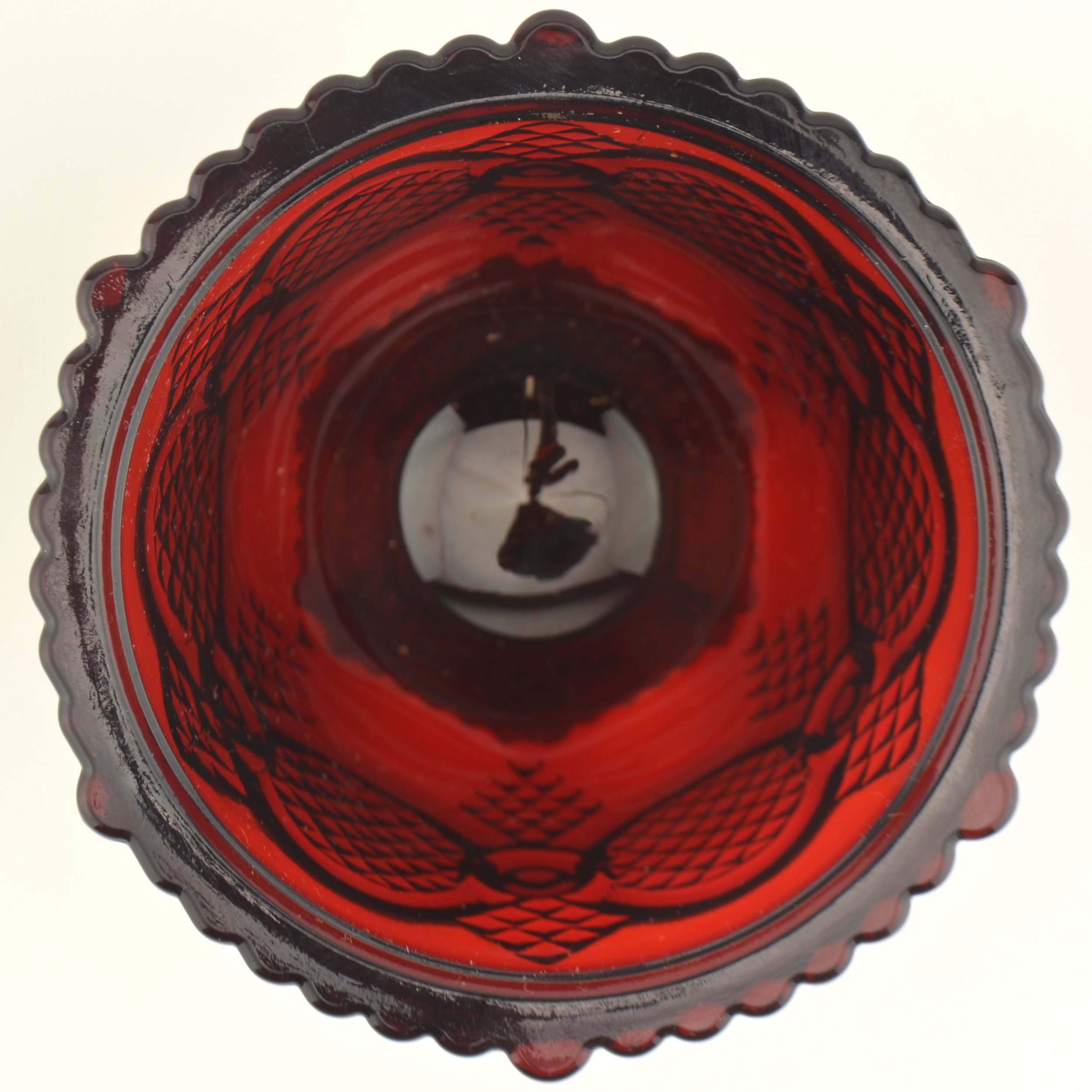 Avon Crystal - 1876 Cape Cod Ruby - Open Sugar Bowl