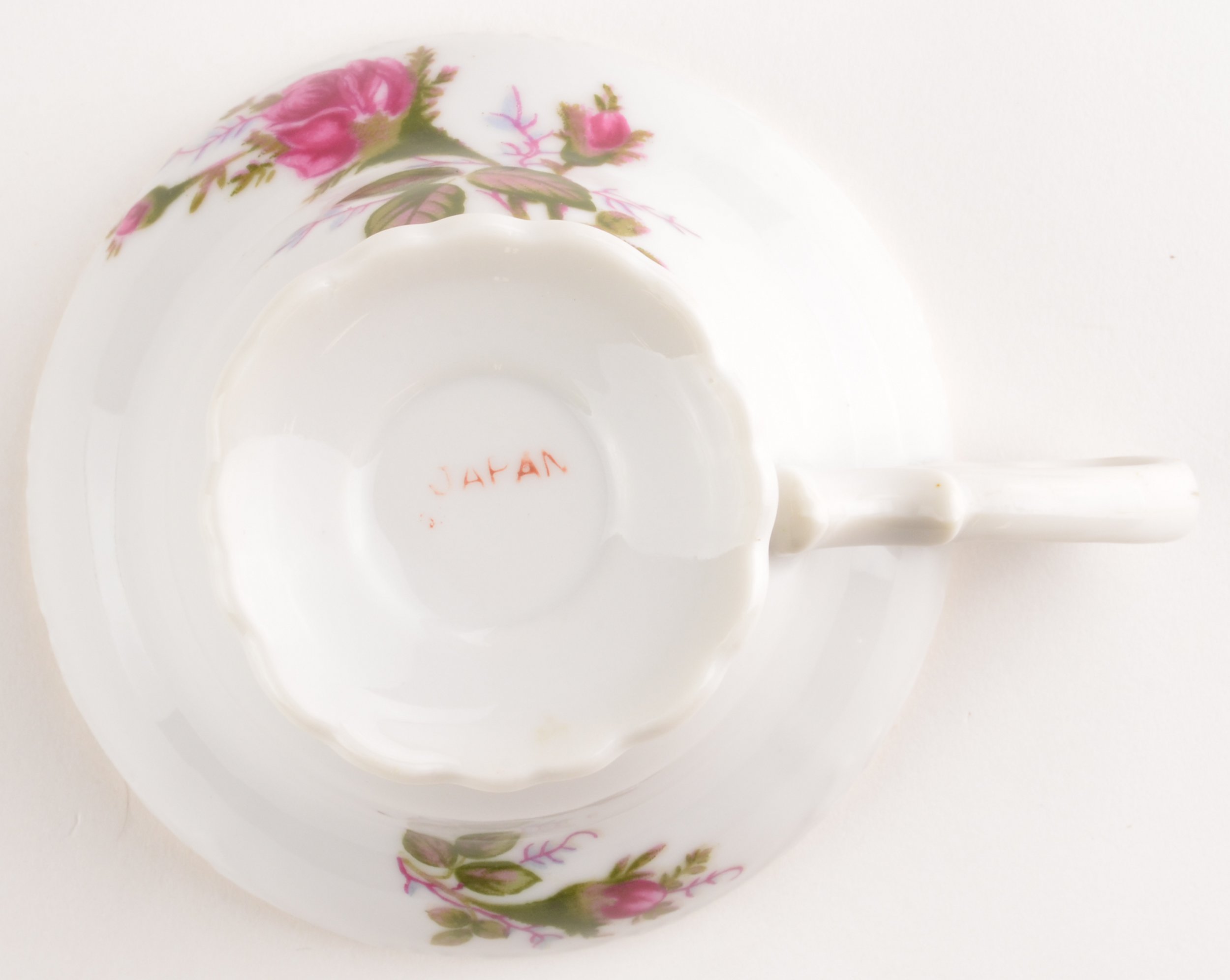 Made In Japan China - Moss Rose Pattern - Footed Cup