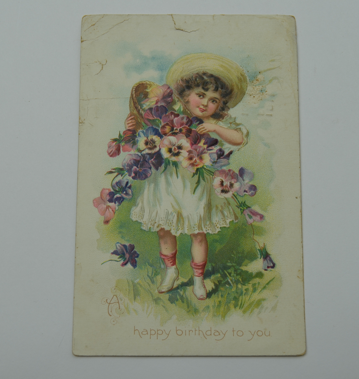 Vintage Postcard - A Happy Birthday To You - Benjamin Franklin One Cent ...