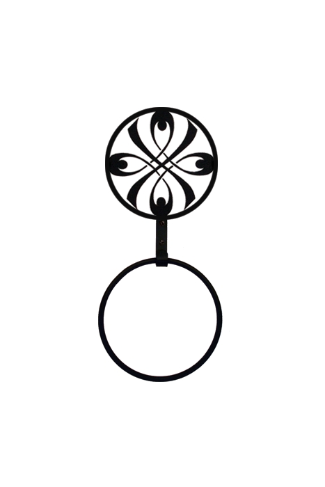 Wrought Iron Towel Ring - Bow Design