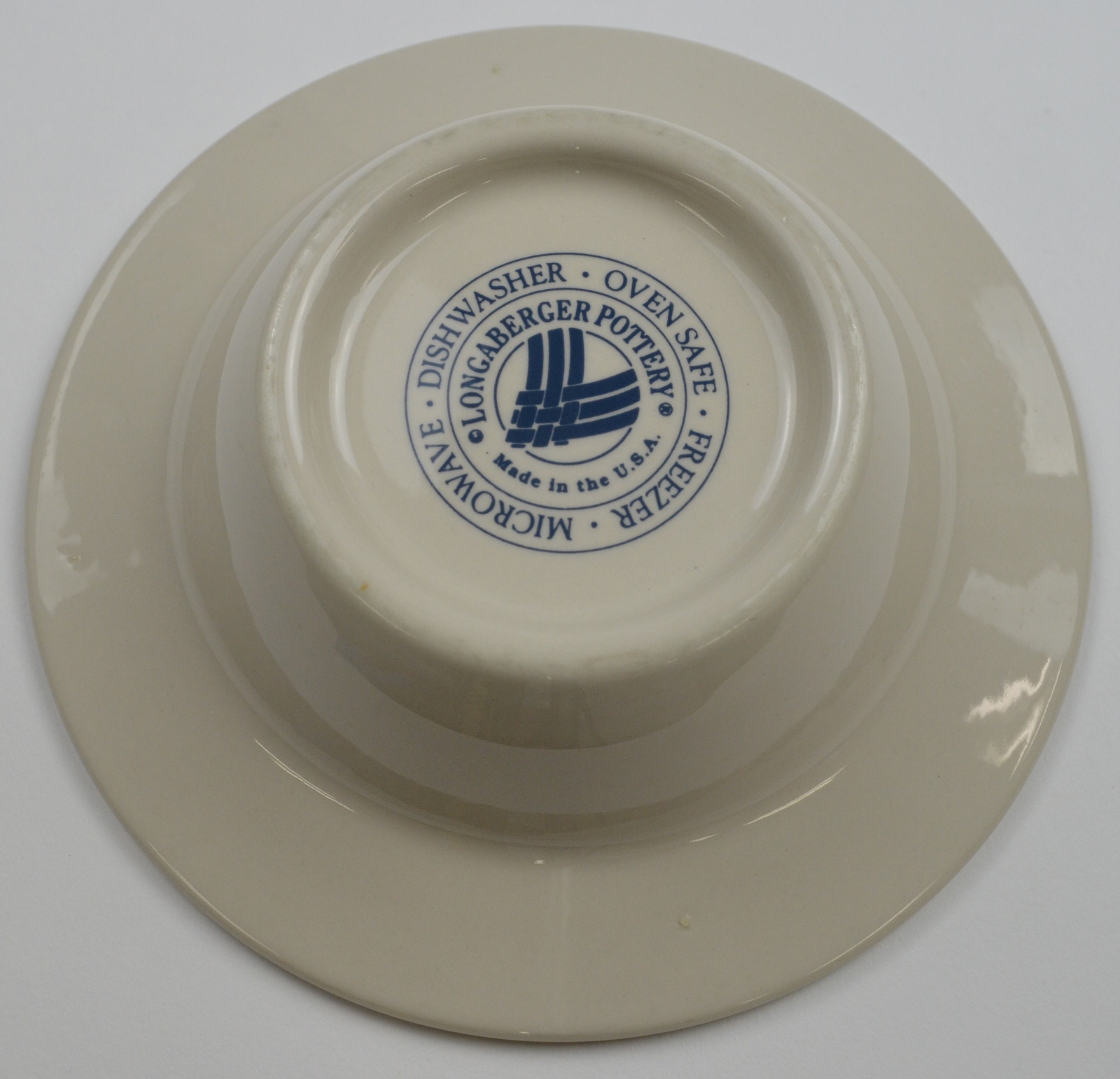 Longaberger Pottery - Woven Traditions Classic Blue - Rim Fruit / Dessert Bowl