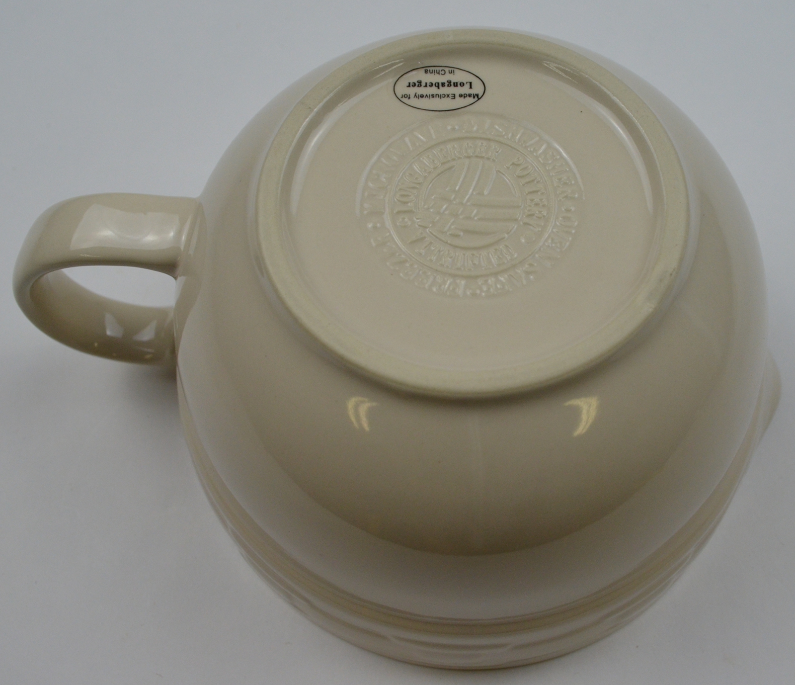 Longaberger Pottery Woven Traditions Ivory Pattern - Measuring Cup