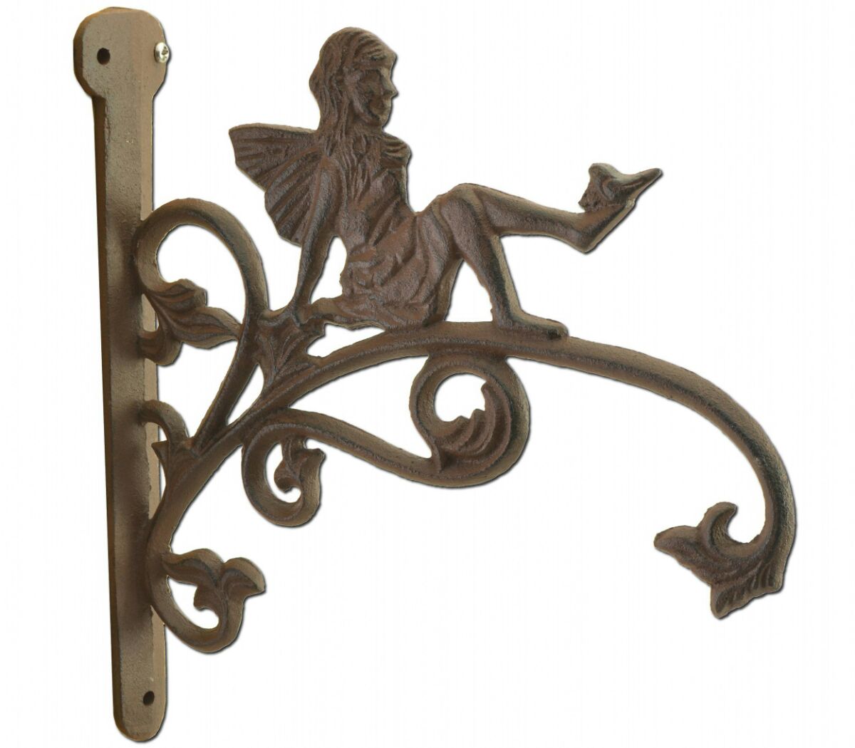 Cast Iron Plant Hanger - Pixie Fairy - Rust Color - 9.5 inch Tall
