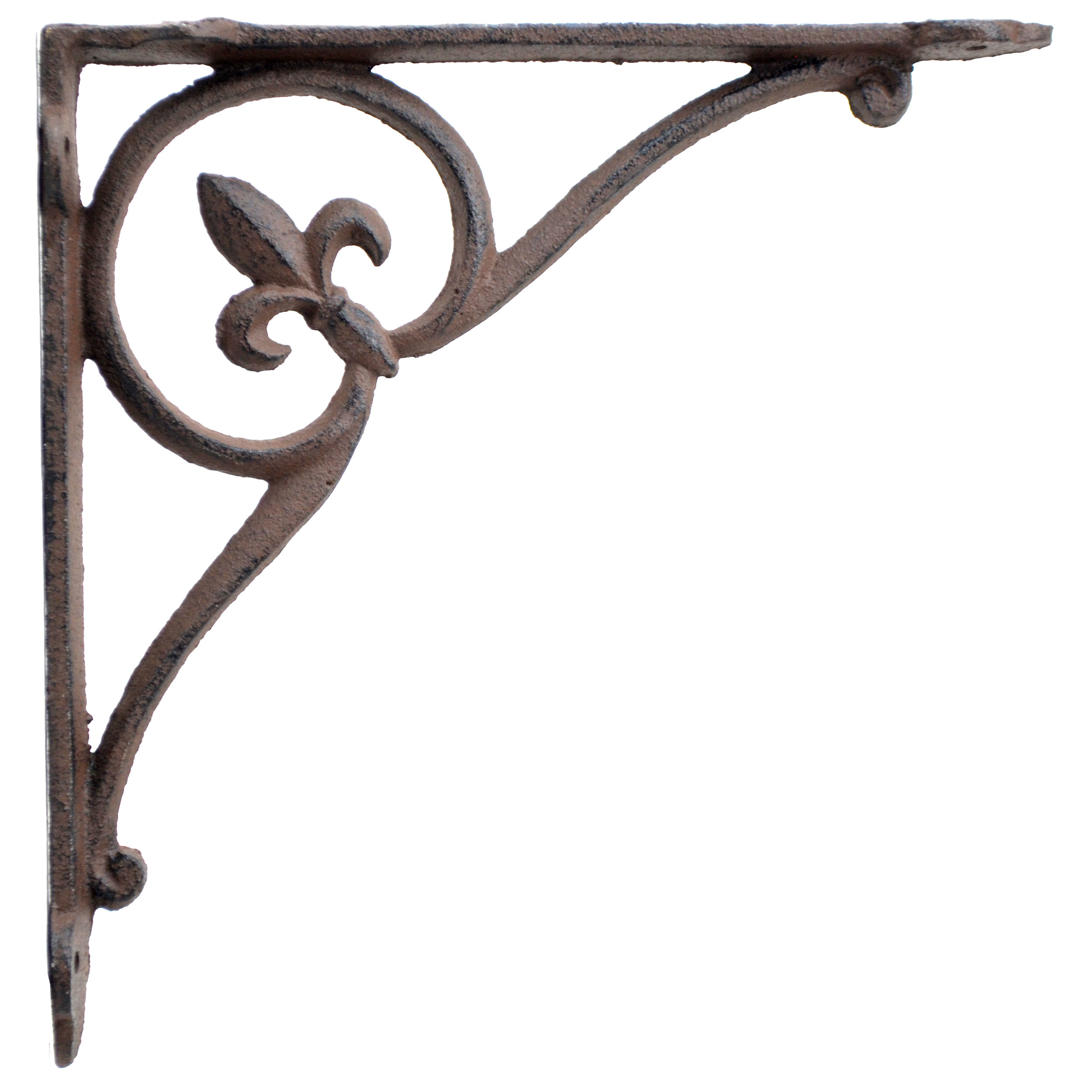 2 Cast Iron Shelf Brackets with a Large Star in a circle. 