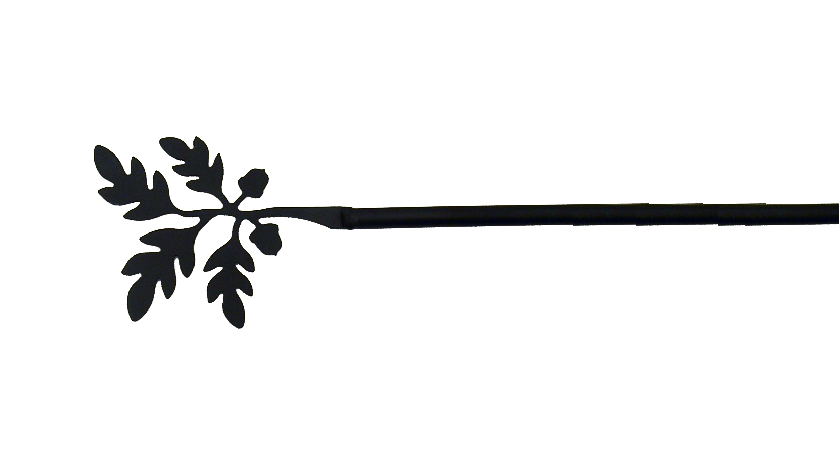 Wrought Iron Curtain Rod - Acorn - Extends 21" To 35"