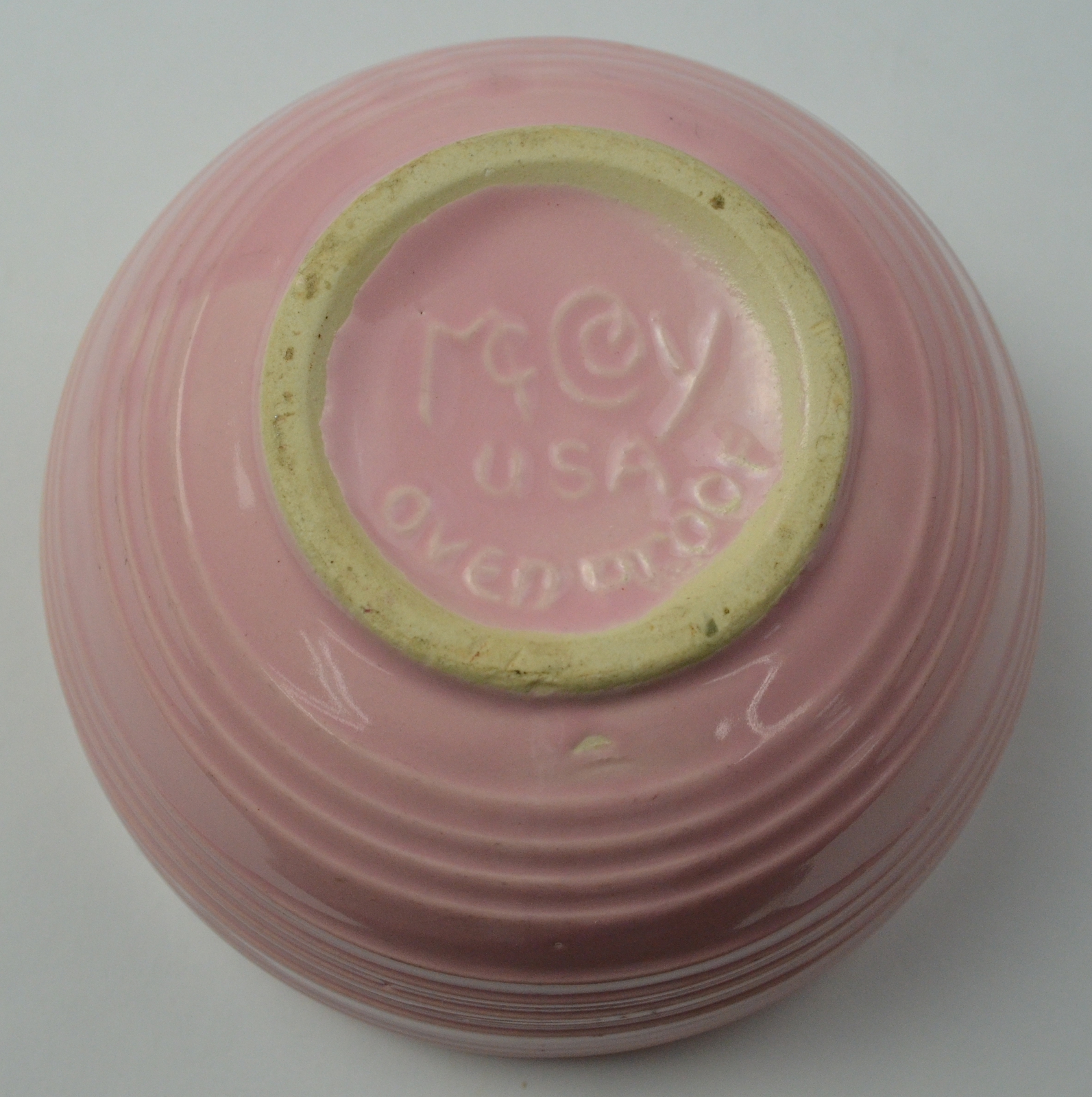McCoy Art Pottery - Pink Ringed Bowl - 5.125 Wide
