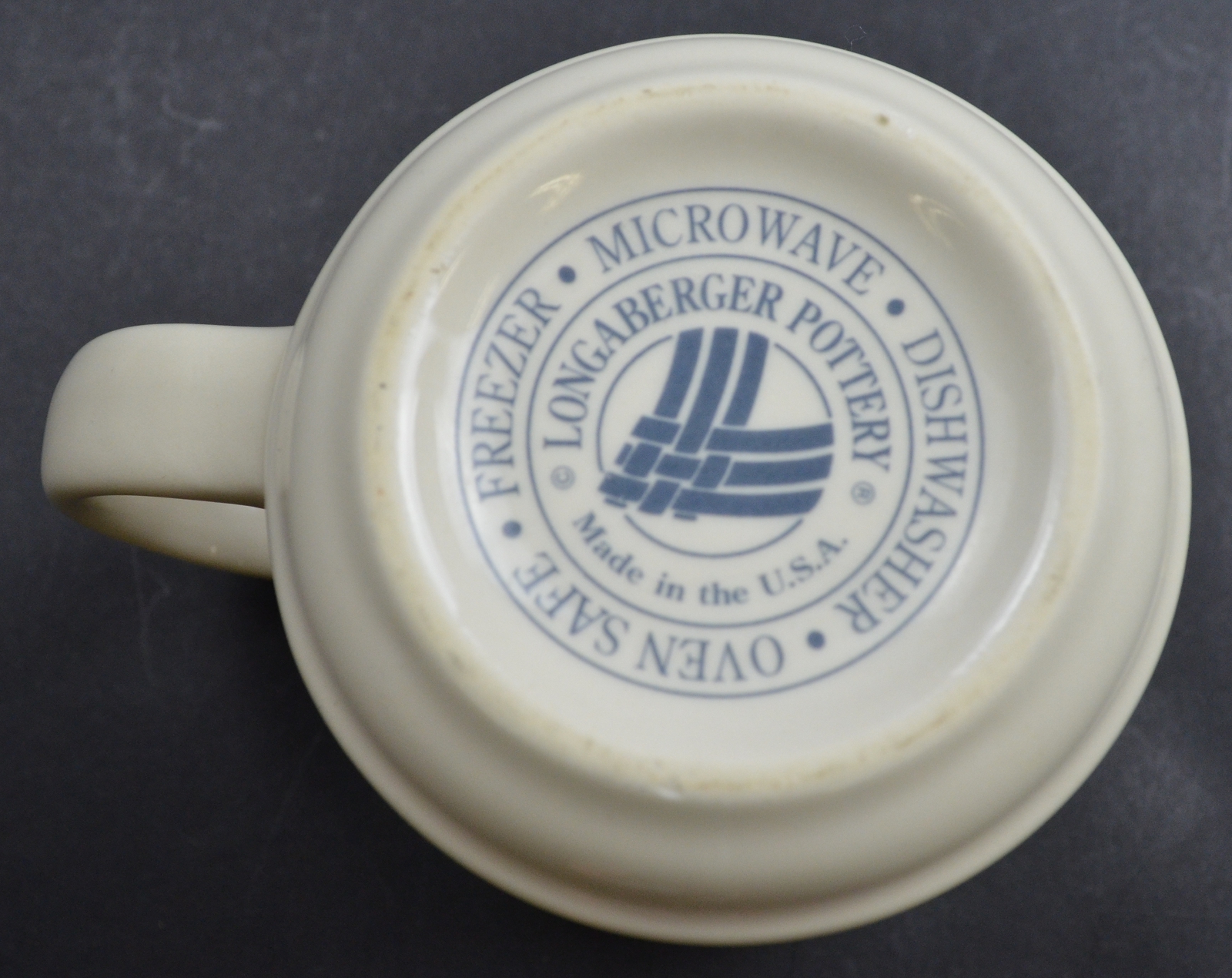 Longaberger Pottery - Woven Traditions Classic Blue - 12 Ounce Mug