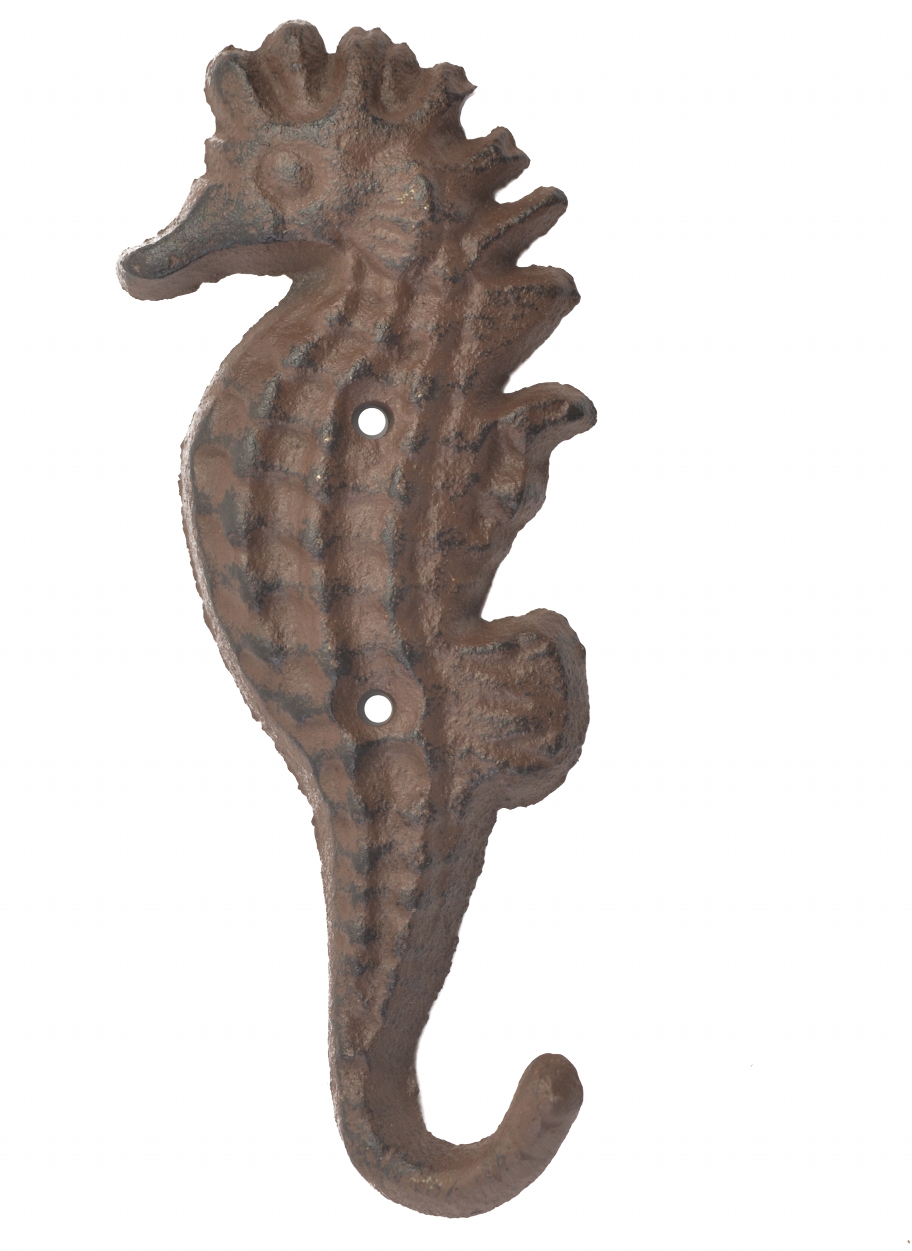 Cast Iron Wall Hook Octopus with 6 Hooks Rust Brown 6.75 Tall