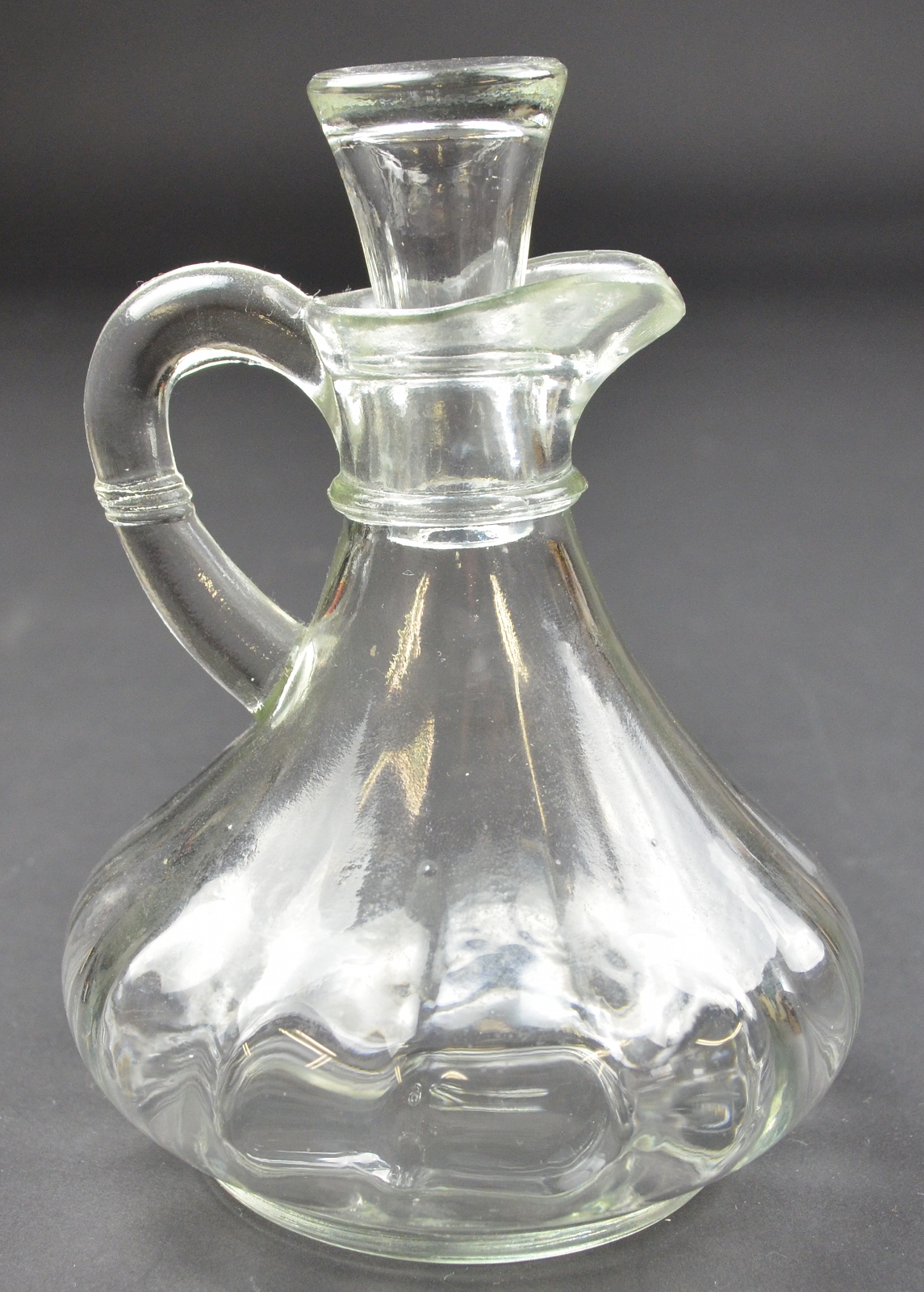 Cruet With Stopper Oil Or Vinegar, Bulbous, Glass
