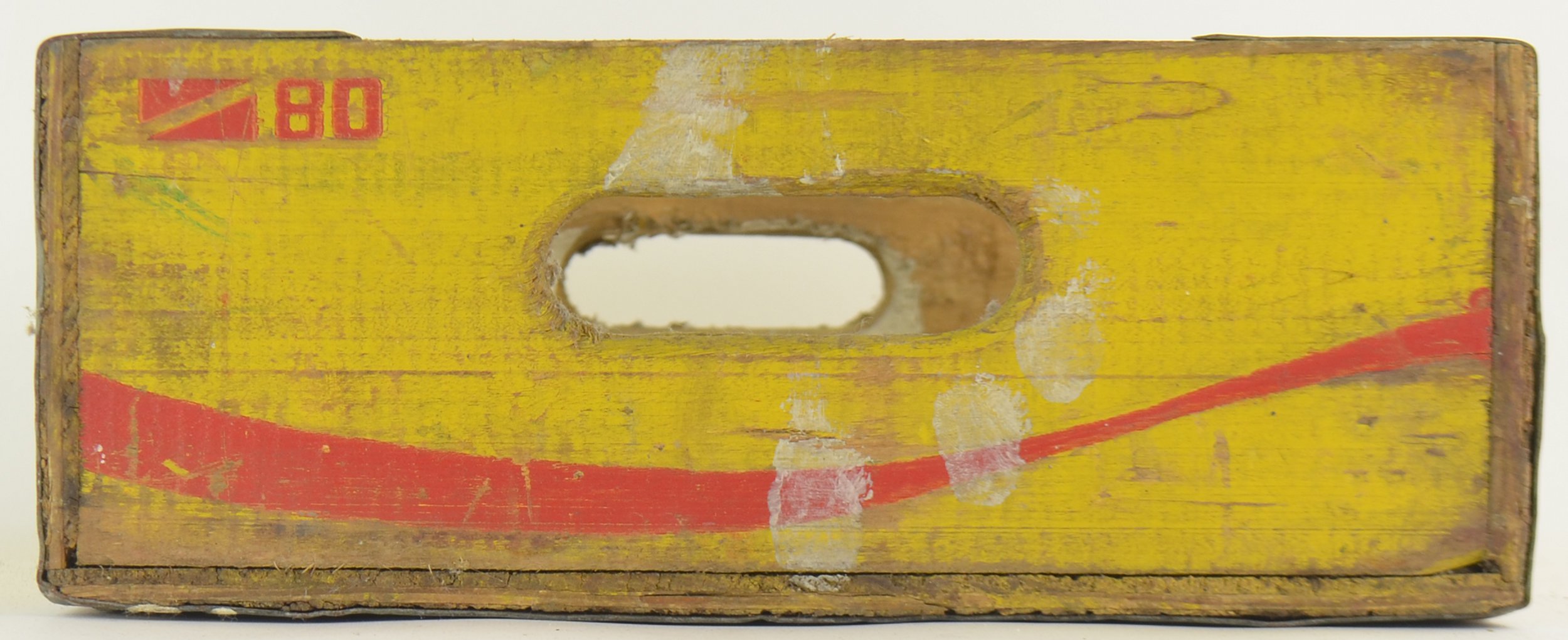 Coca Cola Crate - Yellow Wooden Coke Carrier