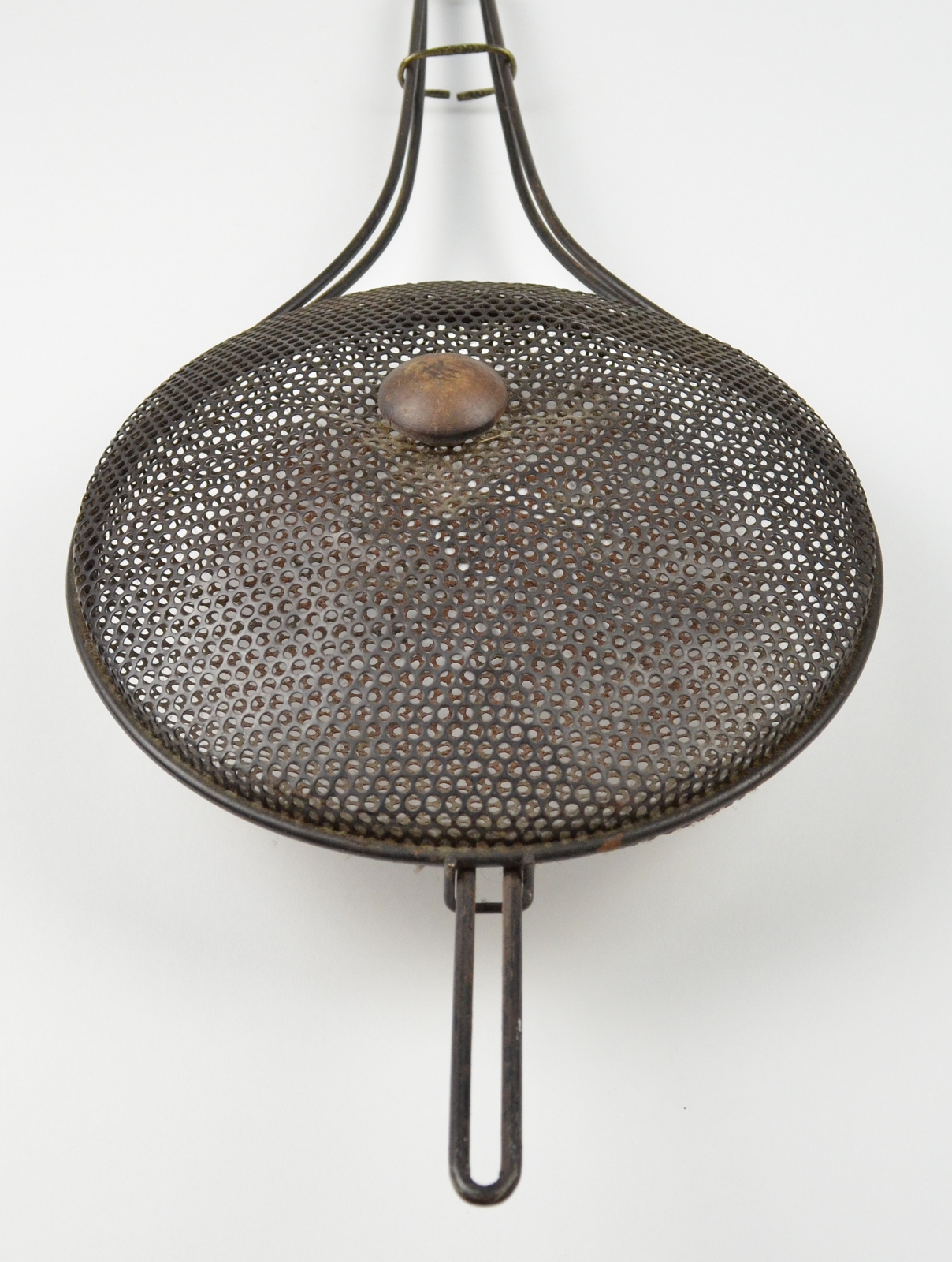 antique fireplace popcorn popper