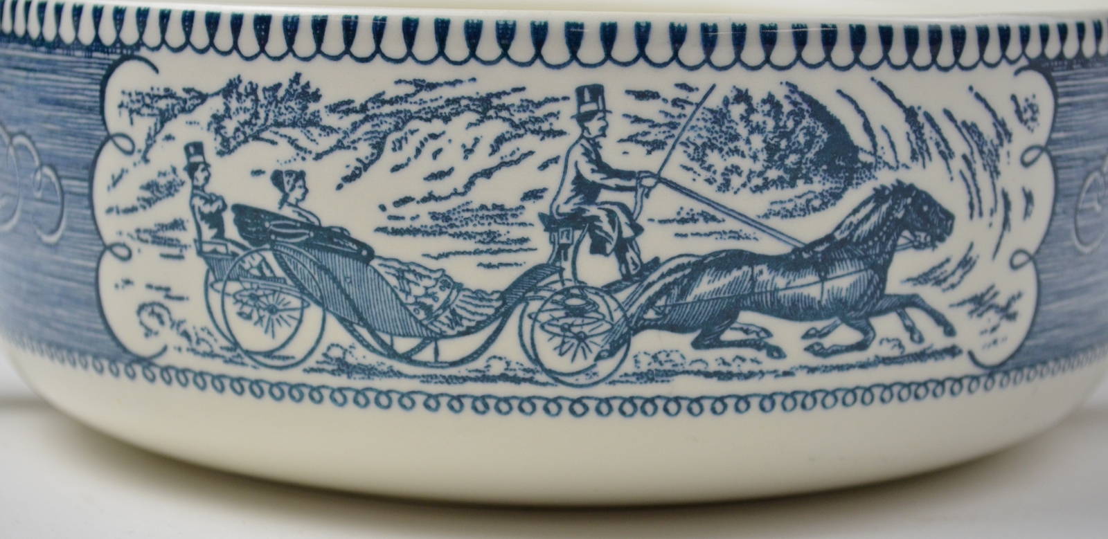 Royal - Currier & Ives Blue Pattern - 1.25 Qt. Round Casserole Dish - No Lid