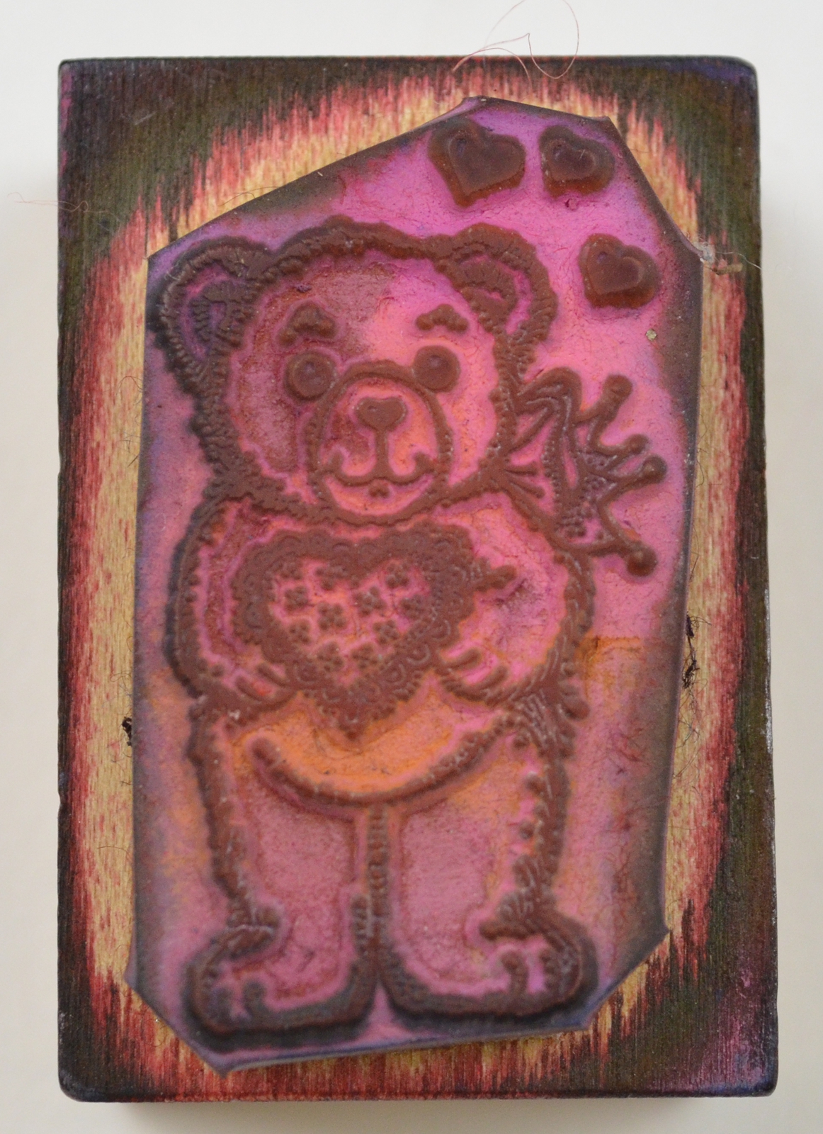 Wood Mounted Rubber Stamp By Hero Arts - Teddy Bear
