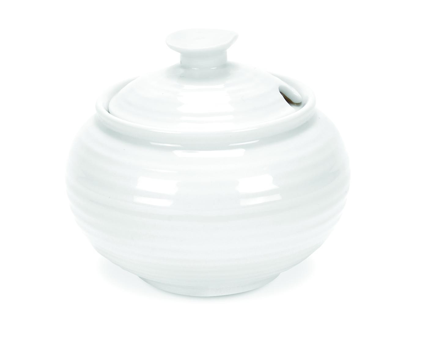 Portmeirion - Sophie Conran White Pattern - Covered Sugar Bowl
