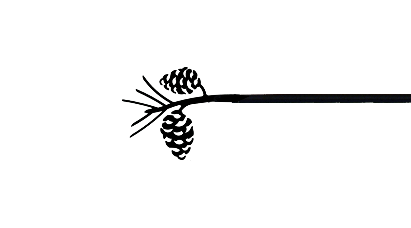 Wrought Iron Curtain Rod - Pinecone - Extends 36" To 60"